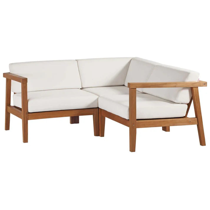 Teak Outdoor Sectional Sofa with Water-Resistant Cushions