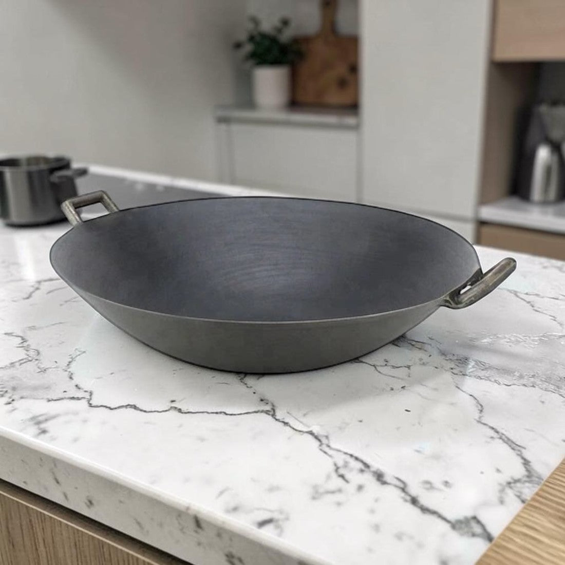 Cast Iron, Kitchen Wok with Dual Handles, 14"