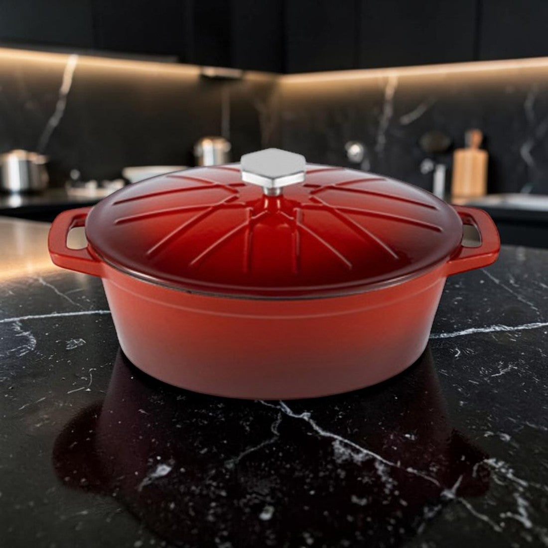 Enameled Cast Iron Dutch Oven with Lid, 4 Qt.