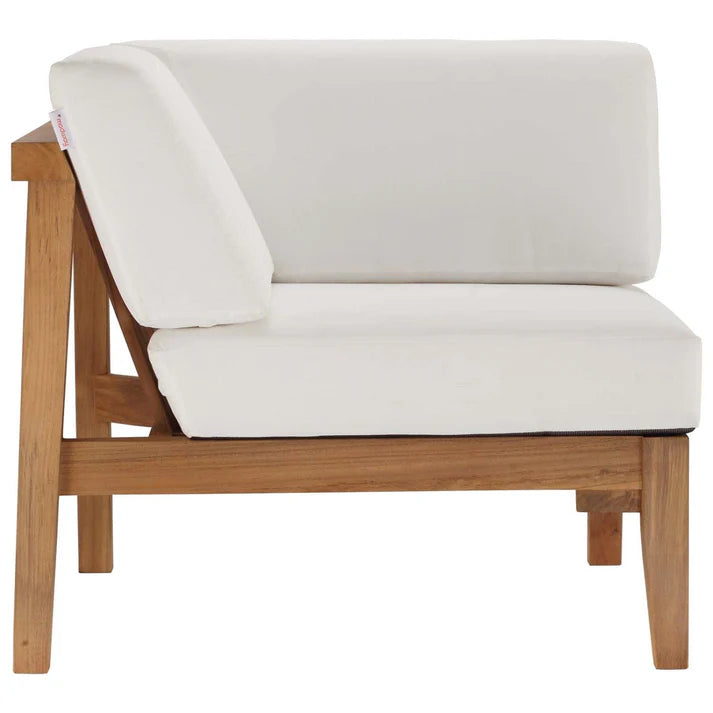 Teak Outdoor Sectional Sofa with Water-Resistant Cushions