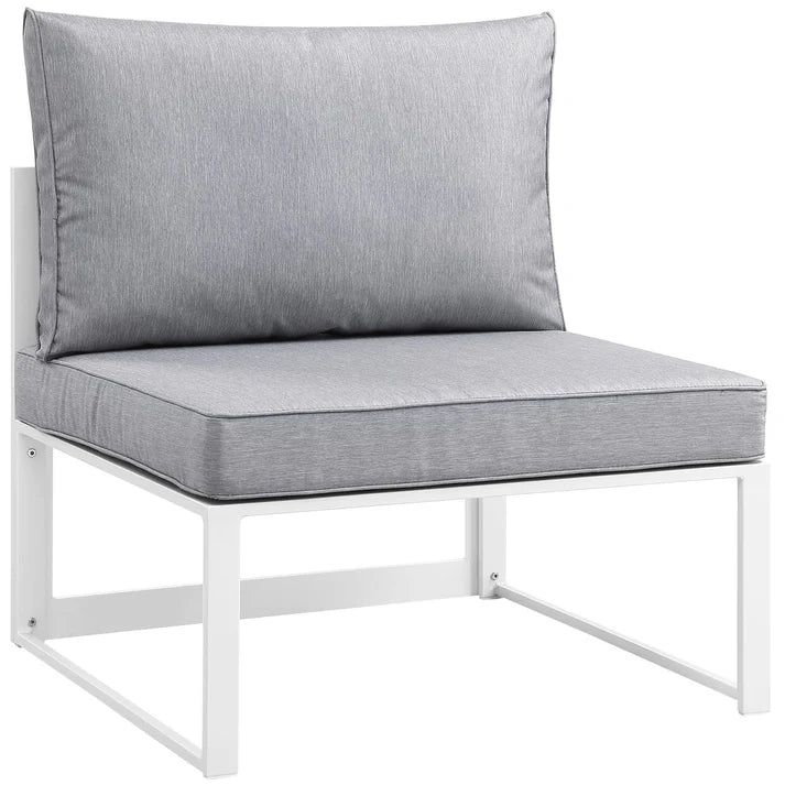 9 Piece Outdoor Sectional Sofa Set with Aluminum Frame and Coffee Table