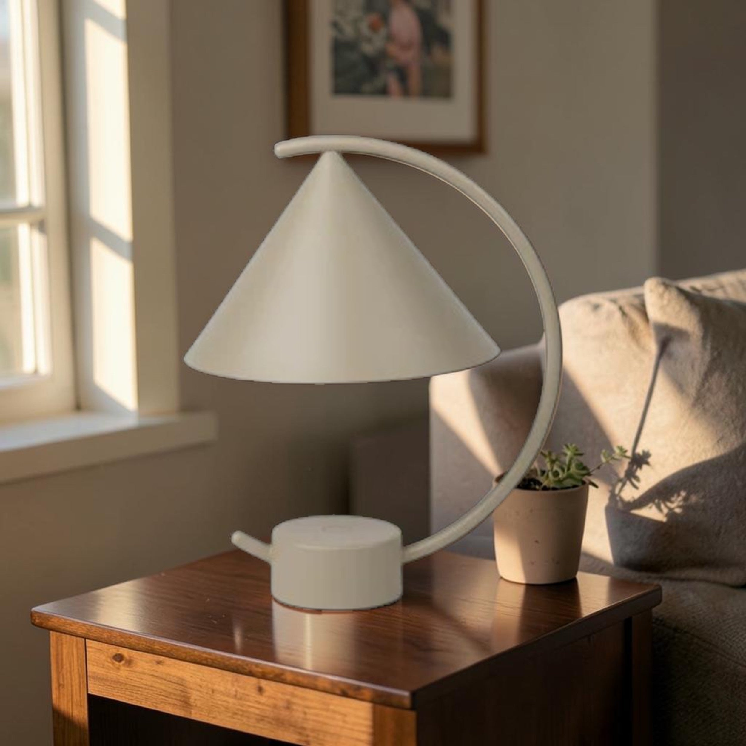 Portable LED Table Lamp in Cashmere Finish