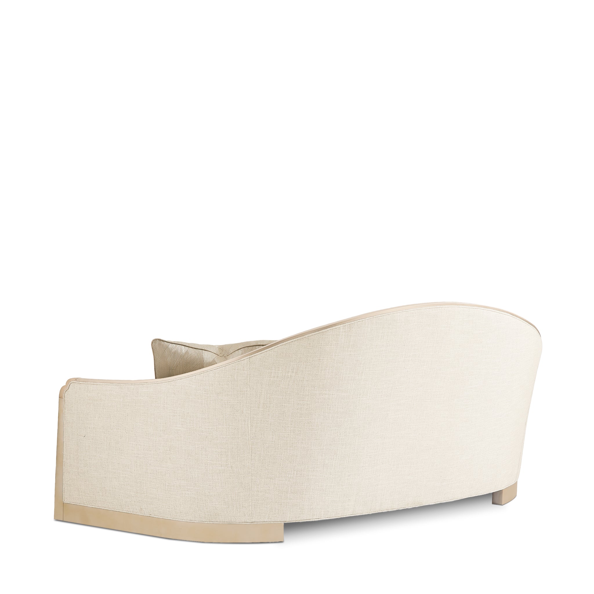 Curved Linen, Living Room Sofa with Tufted Backrest