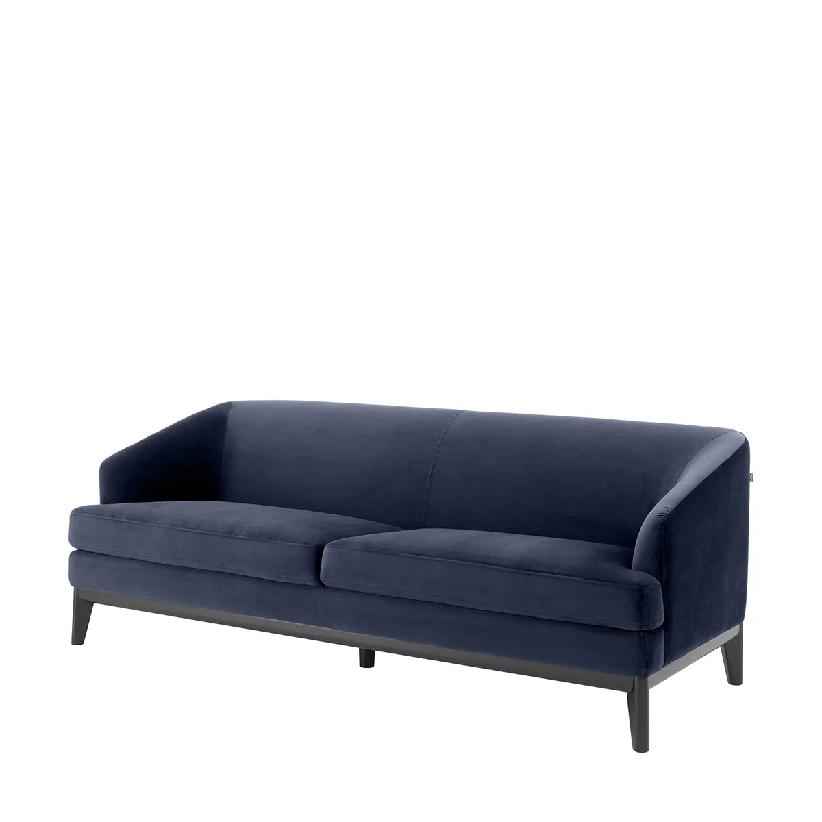 Midnight Blue Velvet, Living Room Sofa with Tapered Legs