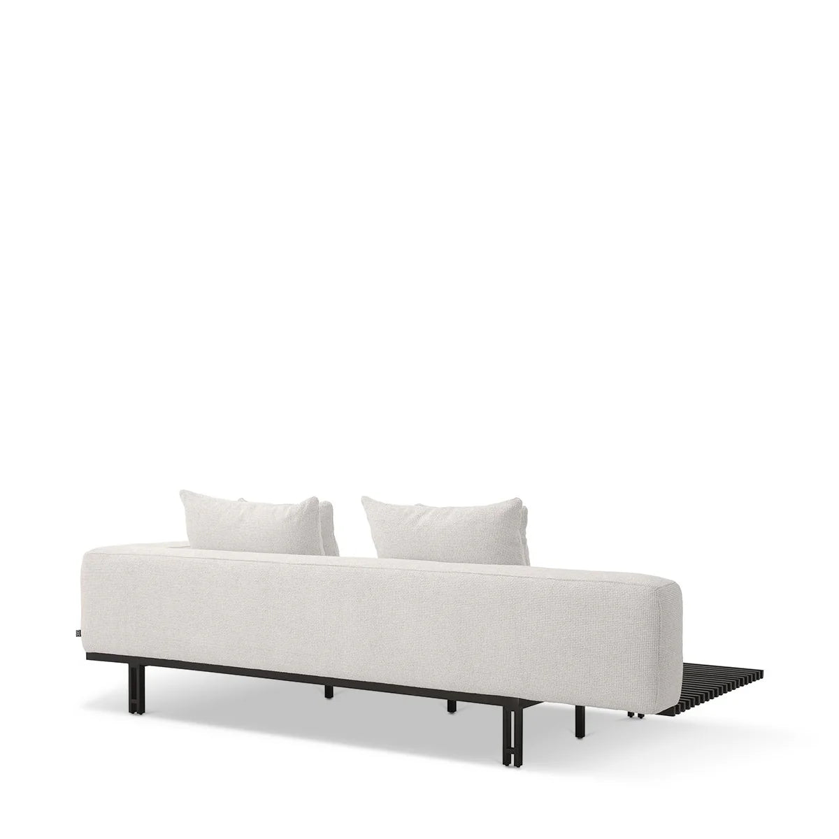 Modern Off White, Living Room Sofa with Integrated Side Table