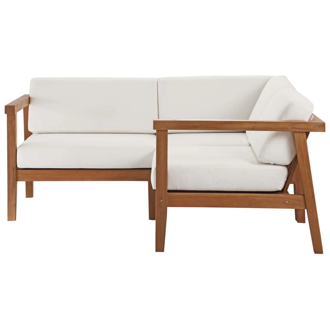 Teak Outdoor Sectional Sofa with Water-Resistant Cushions