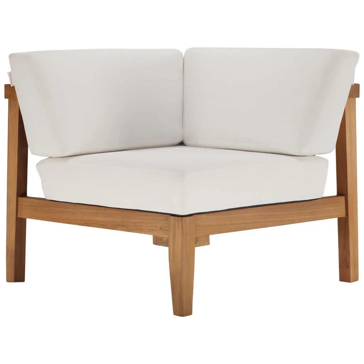 Teak Outdoor Sectional Sofa with Water-Resistant Cushions
