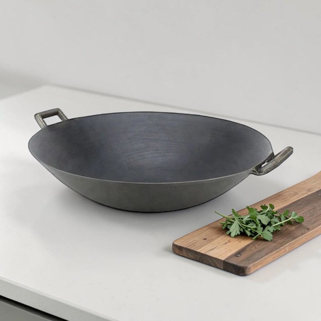 Cast Iron, Kitchen Wok with Dual Handles, 14"