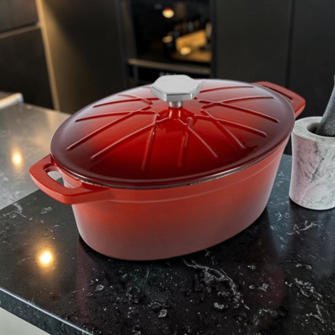 Enameled Cast Iron Dutch Oven with Lid, 4 Qt.