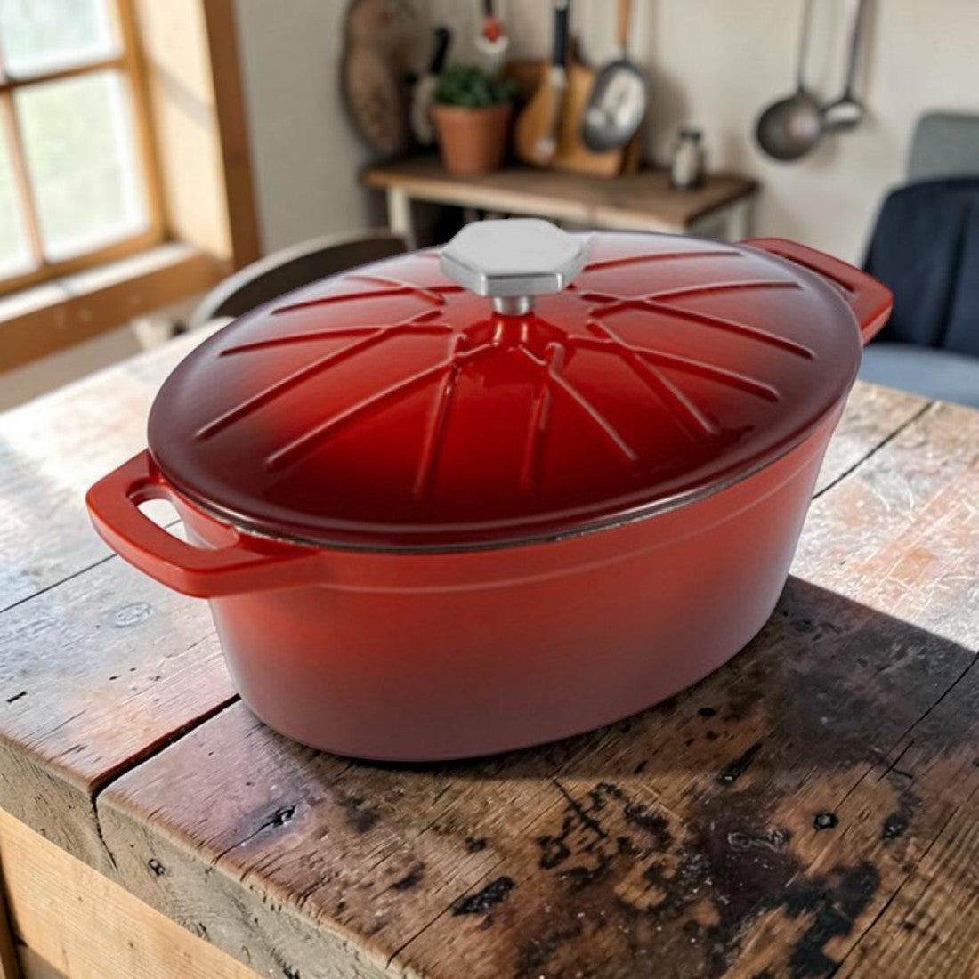 Enameled Cast Iron Dutch Oven with Lid, 4 Qt.