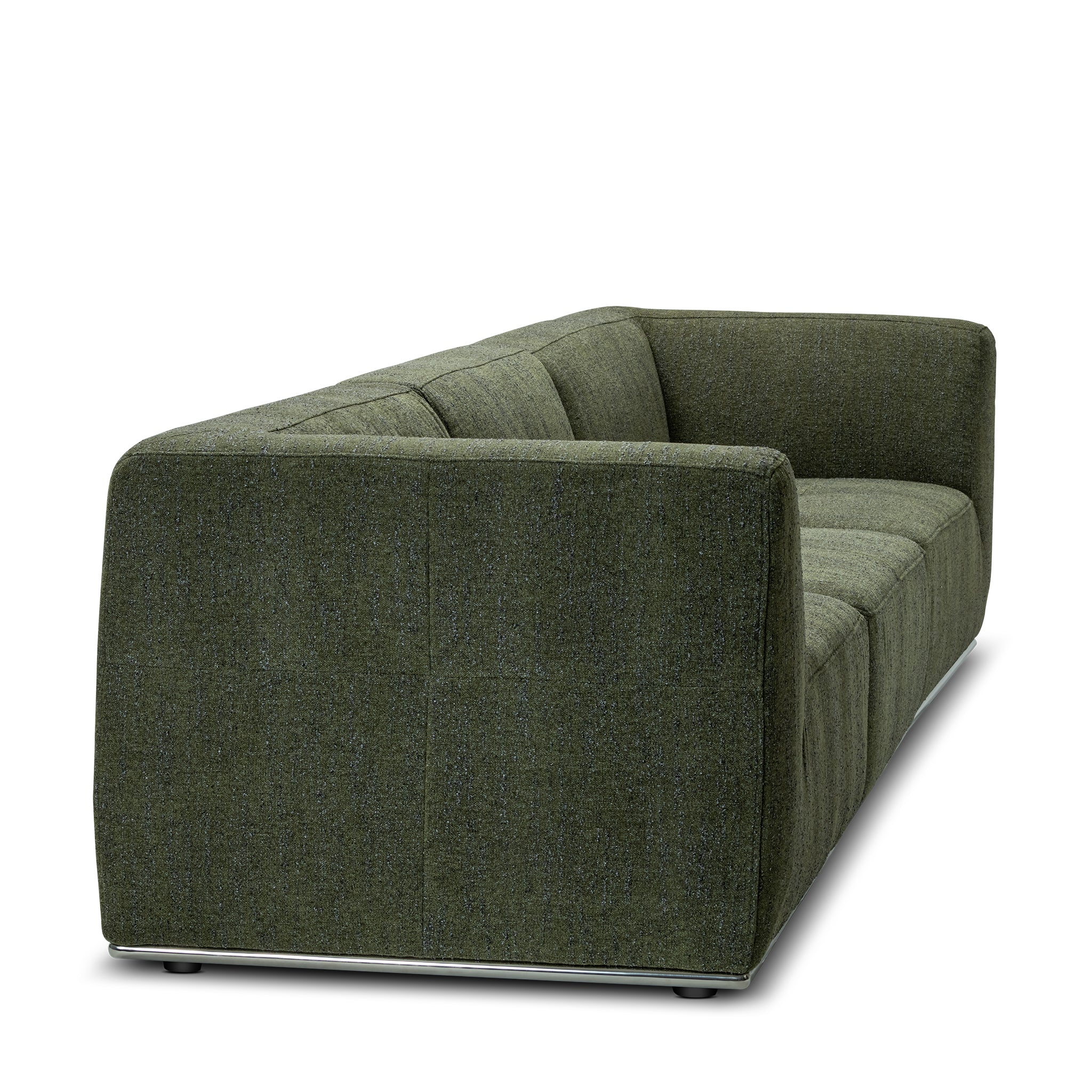 Modern Moss Green, Living Room Sofa with Nickel Base