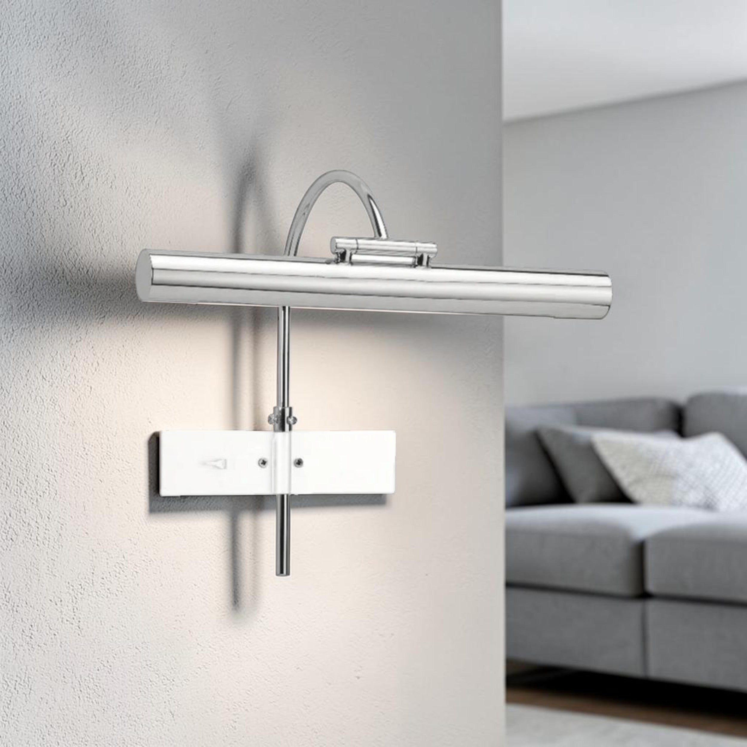 Modern LED Picture, Wall Light in Polished Chrome