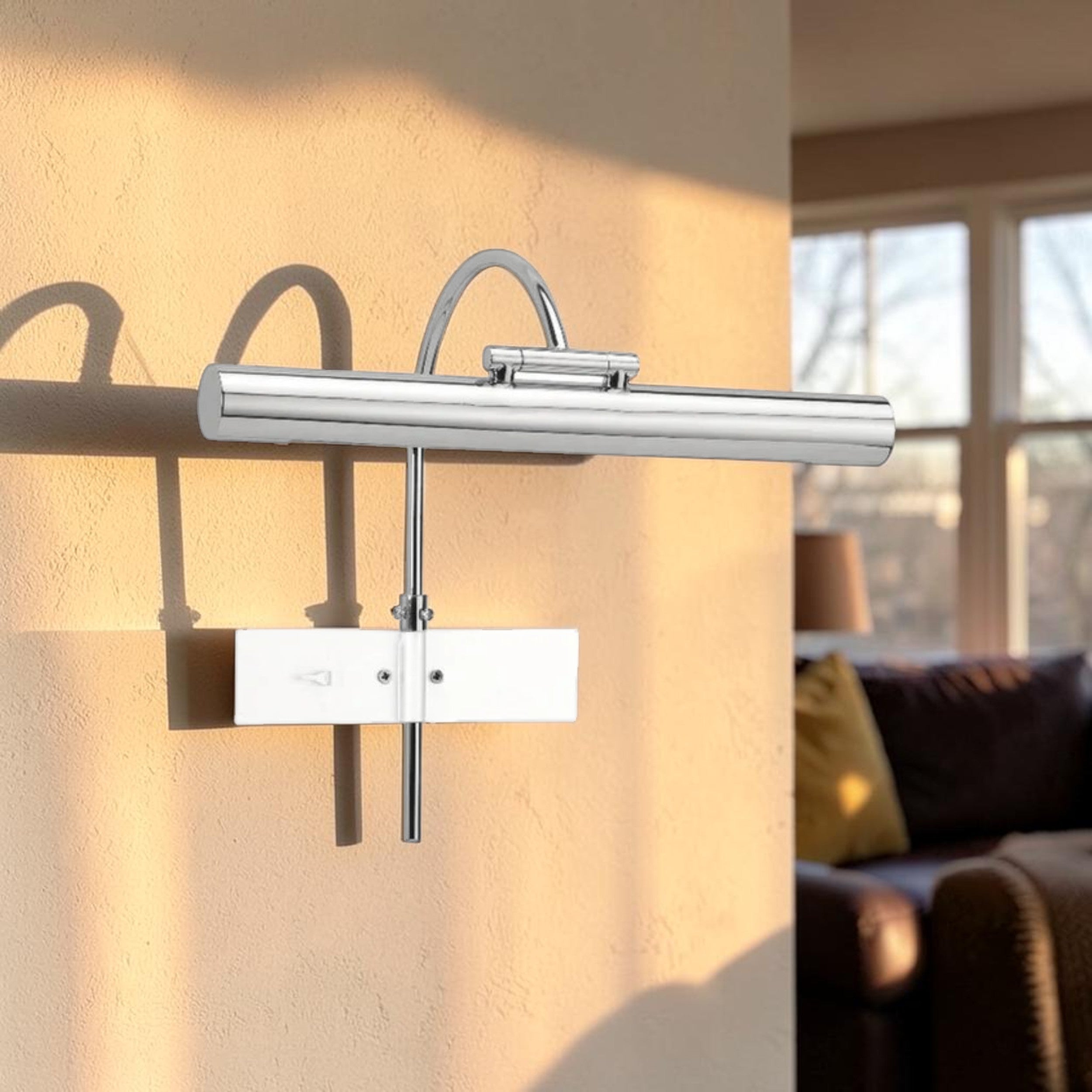 Modern LED Picture, Wall Light in Polished Chrome