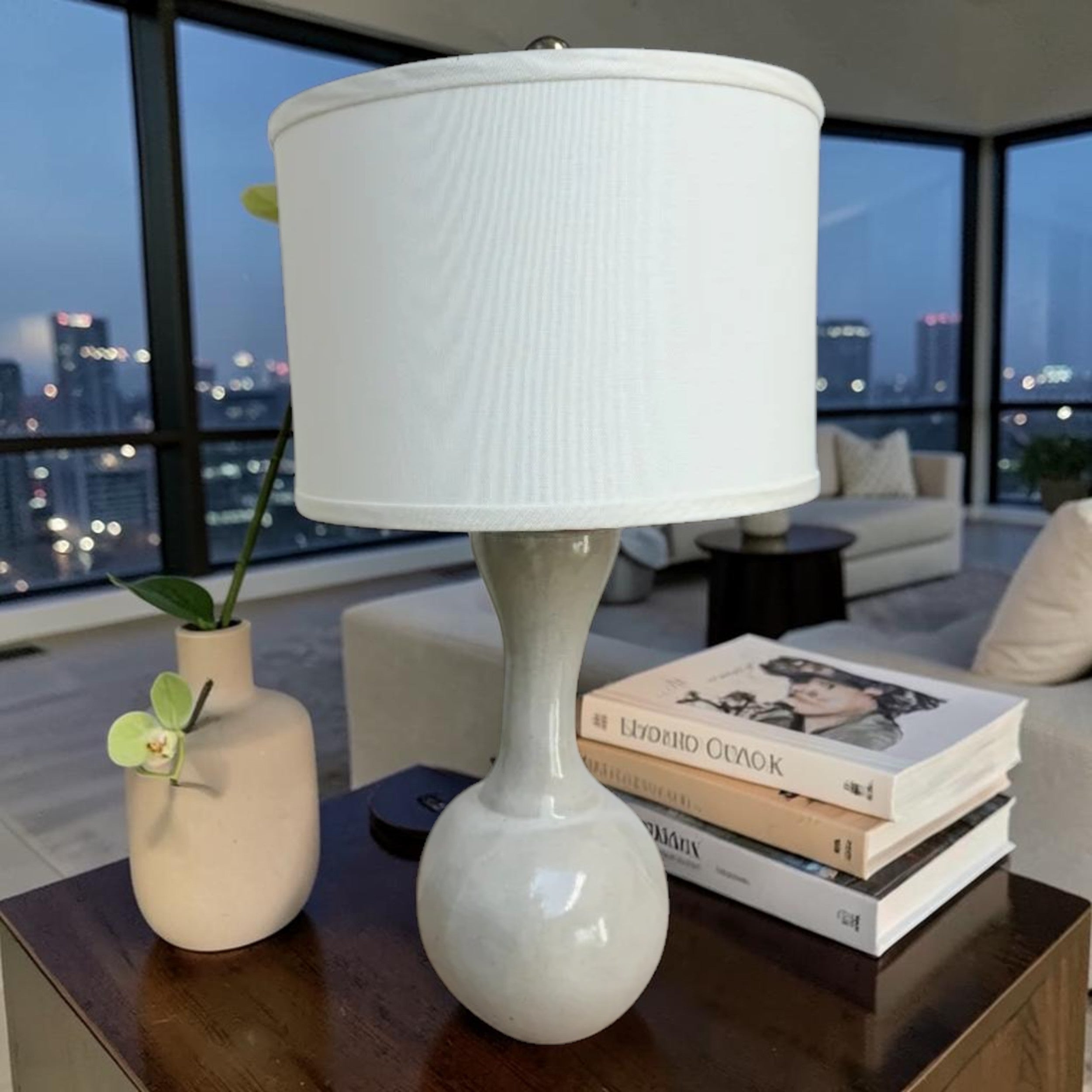 Speckled Oatmeal, Ceramic Table Lamp