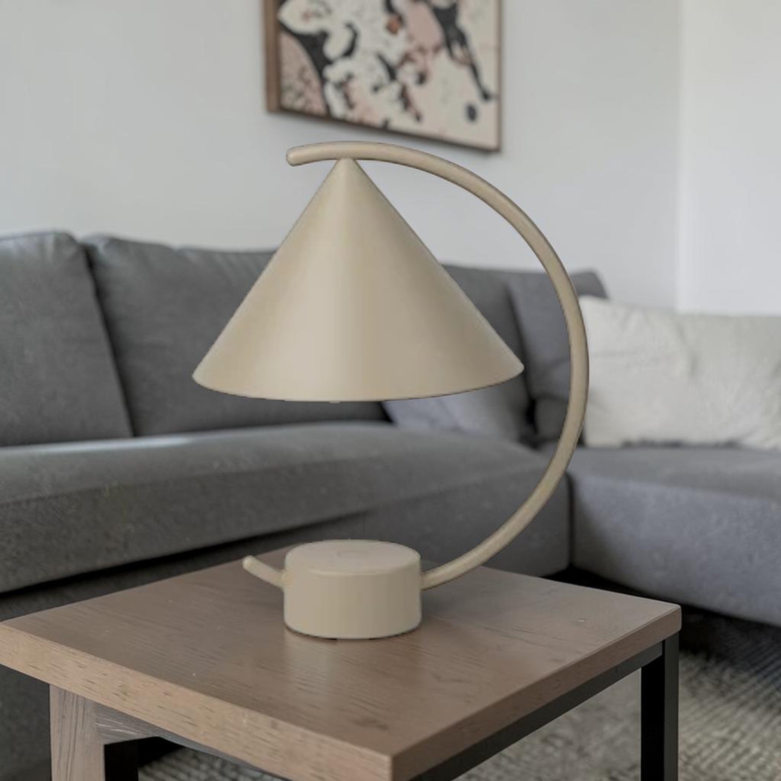 Portable LED Table Lamp in Cashmere Finish