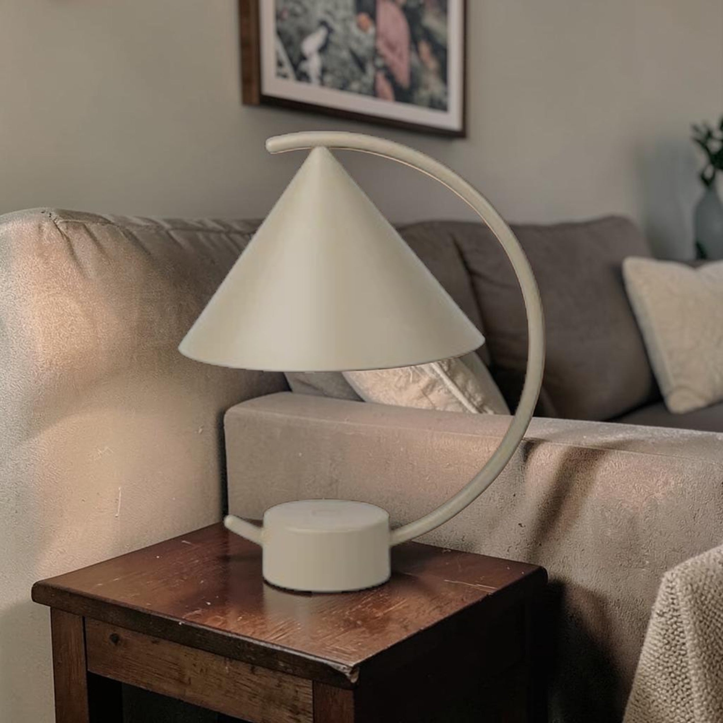 Portable LED Table Lamp in Cashmere Finish