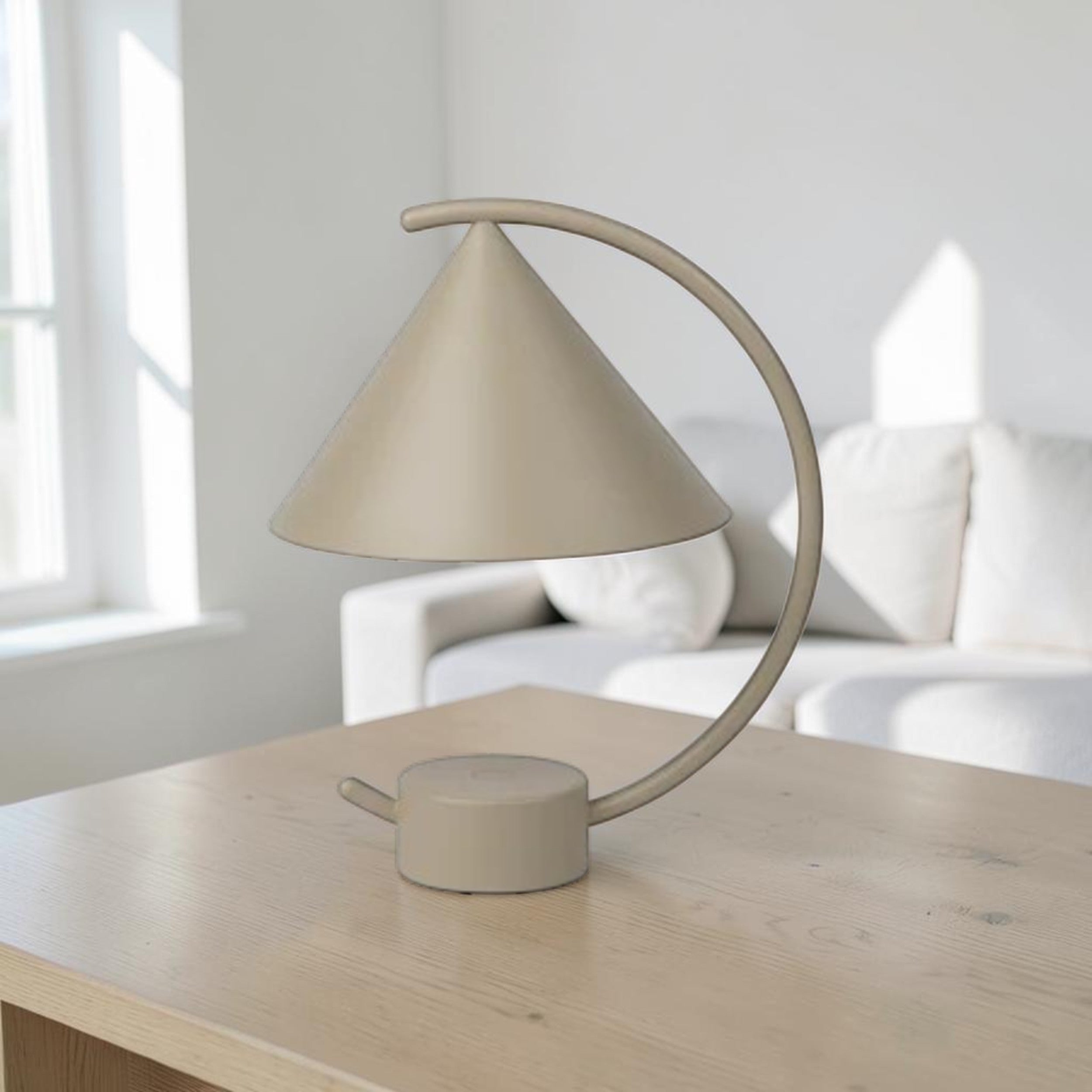 Portable LED Table Lamp in Cashmere Finish