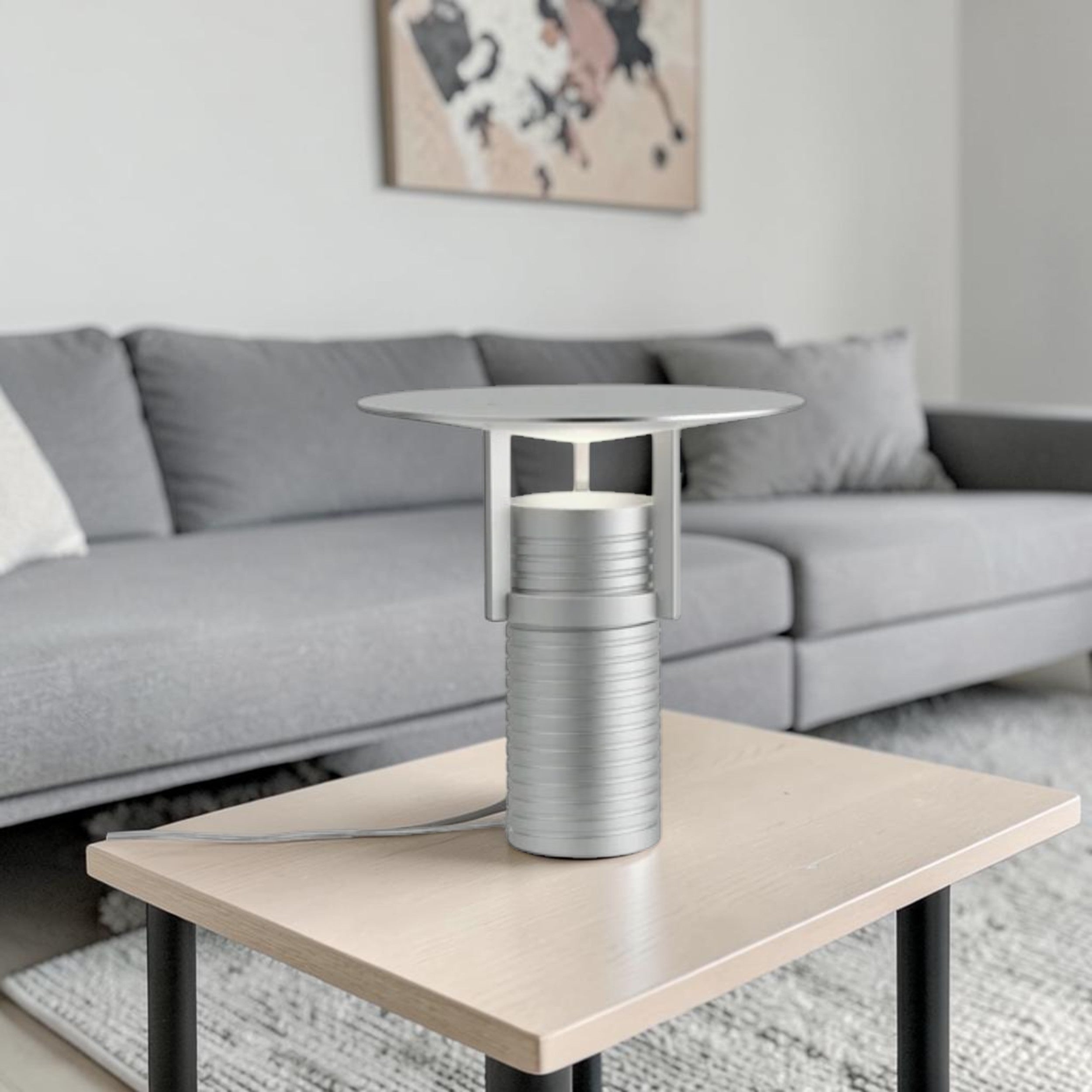 Modern Aluminum, Table Lamp with Adjustable Shade