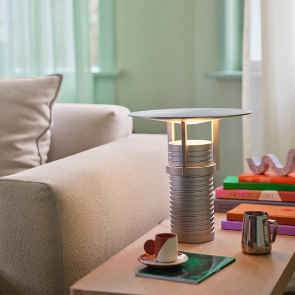 Modern Aluminum, Table Lamp with Adjustable Shade
