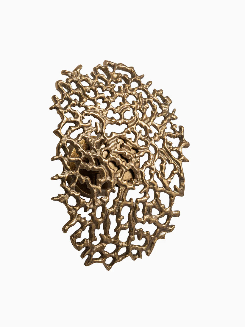 Coral Inspired, Brass Wall Light